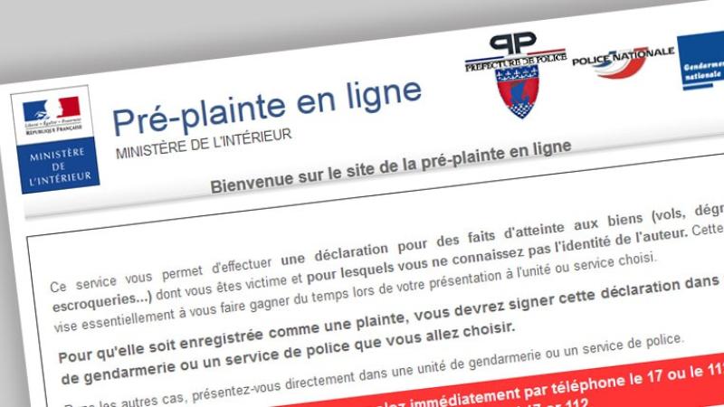 Déposer une pré-plainte en ligne